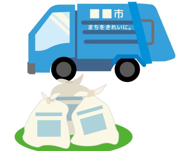 東村山市の粗大ゴミを回収する収集車