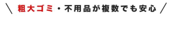 粗大ゴミ・不用品が複数でも安心のせ放題プラン